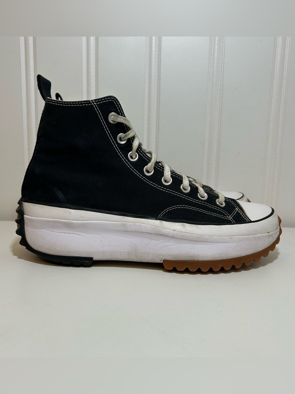 Converse ctas hi all star run star hike Black High-Top Platform Lace-Up Sneakers